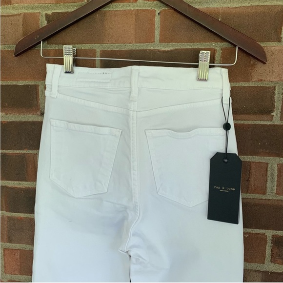 NWT rag & bone Jeans Cigarette White Denim Size 25, 27,28, or 30 available - Picture 6 of 11